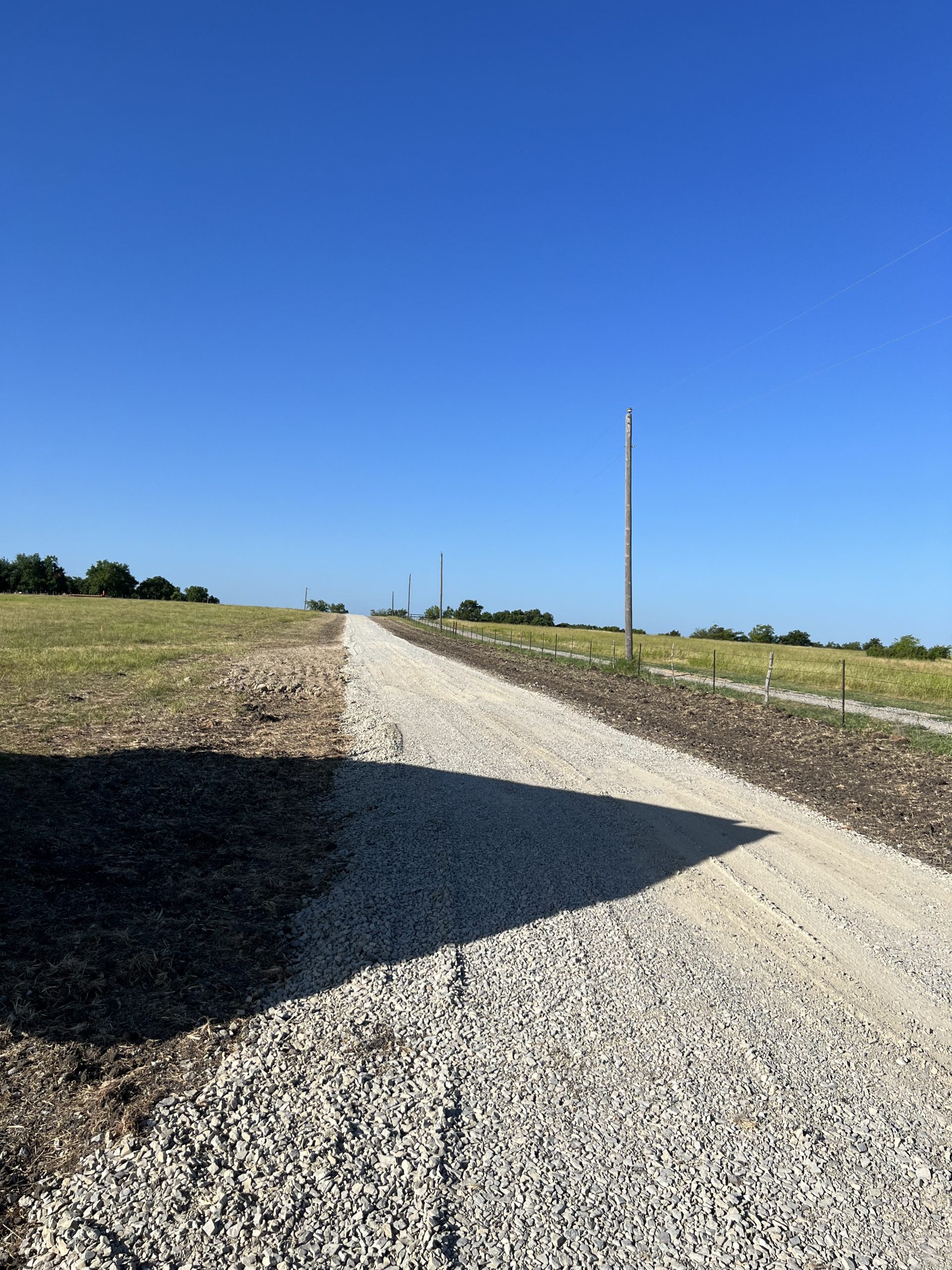Road construction work for a residential development site