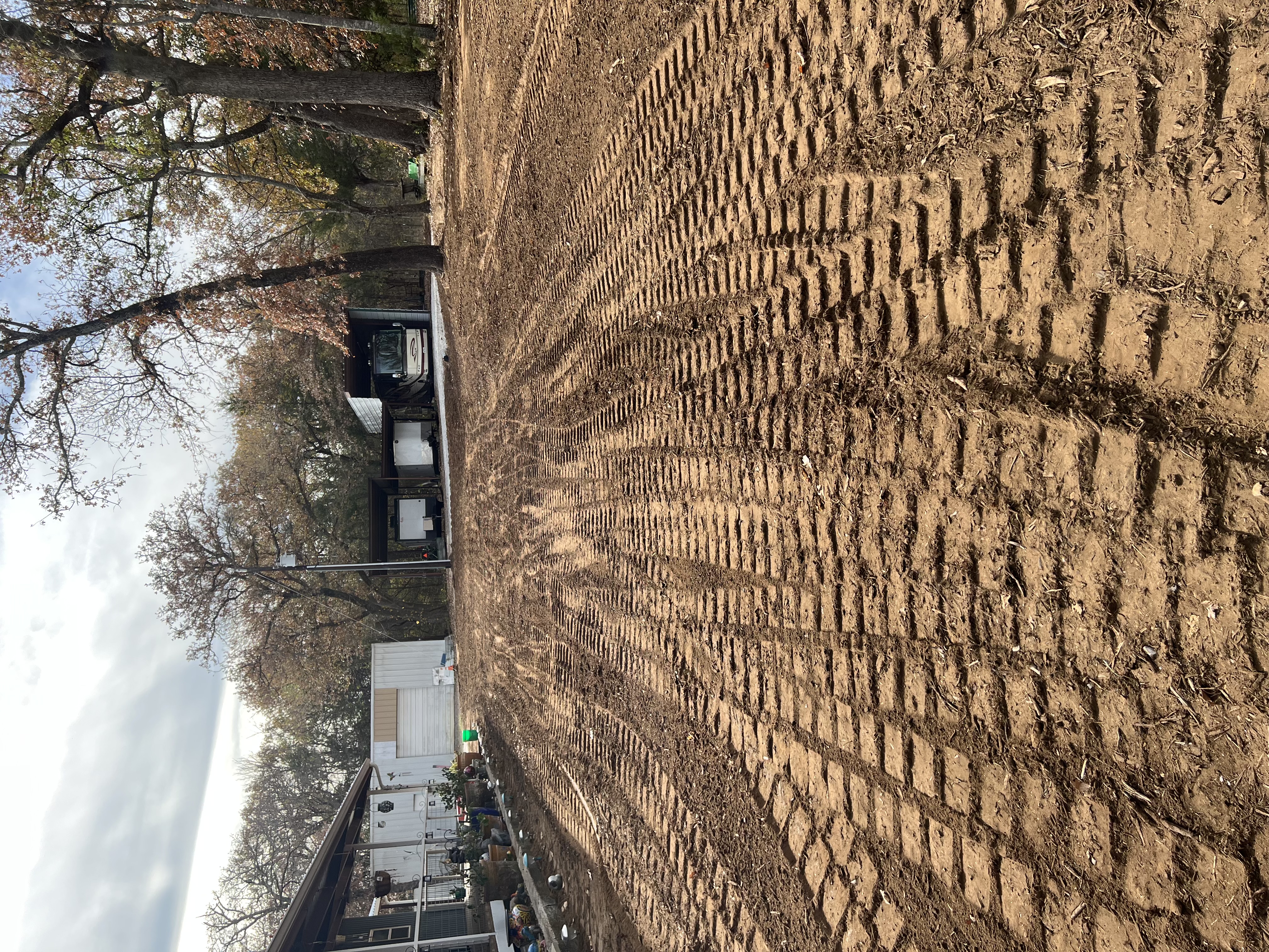 Property graded to improve drainage and control runoff