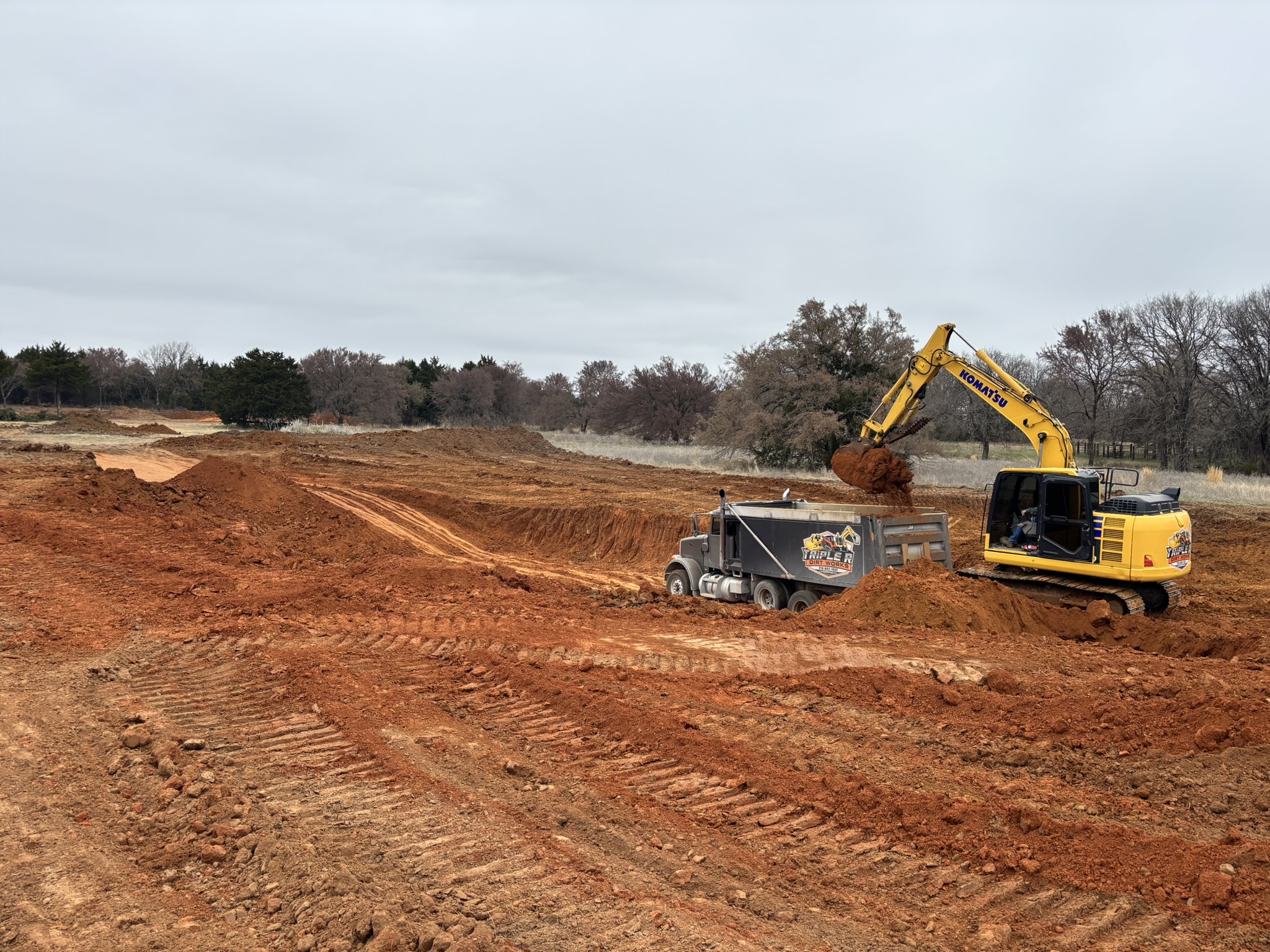 Triple R Dirt Works bulldozer on site