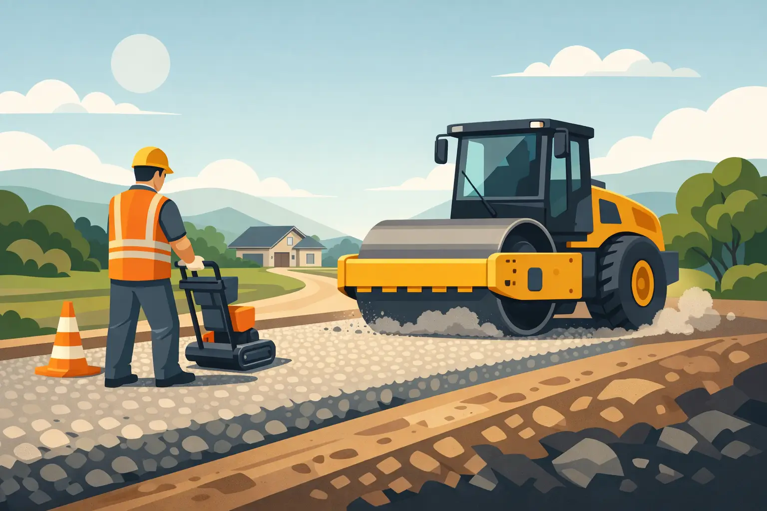 How to Compact Road Base for a Lasting Drive