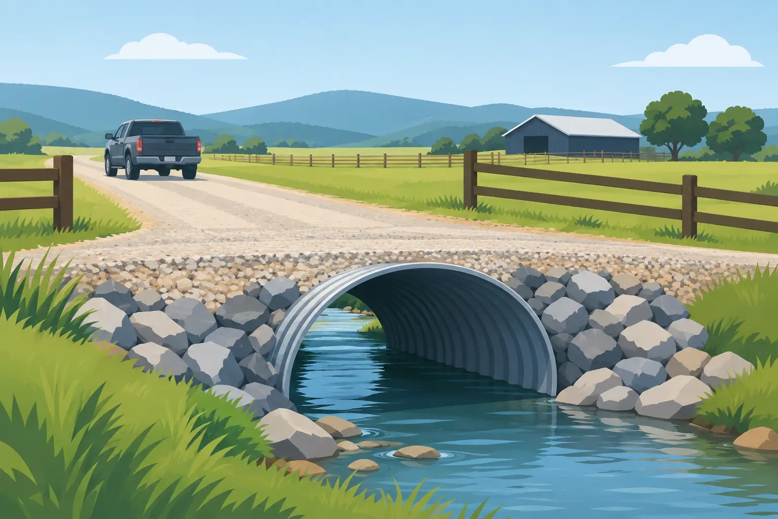 Rural Culvert Sizing for Driveways and Ranch Roads